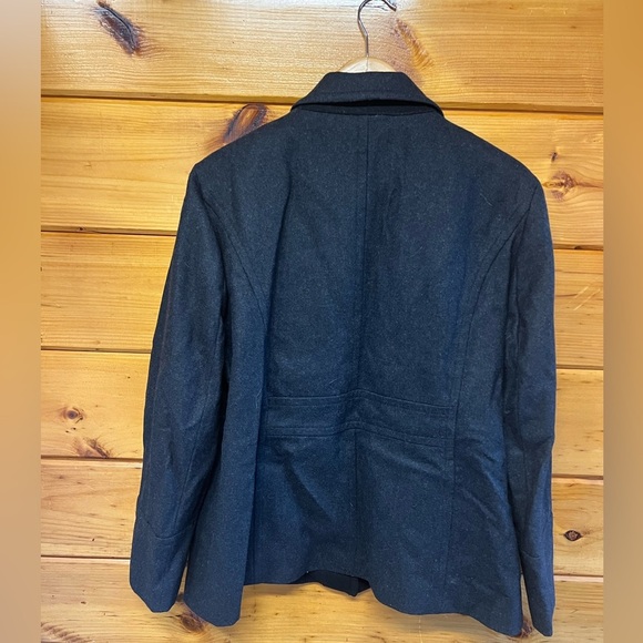 Nautica Women’s Single Breasted Black Wool Blend  Pea Coat Jacket Lined Size XL - Picture 5 of 5